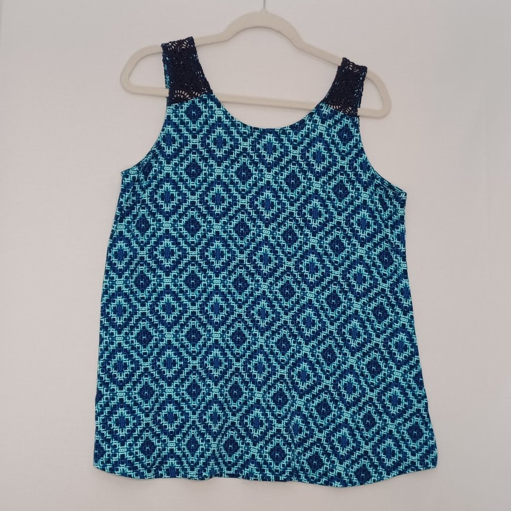 Women's Faded Glory Blue‎ Tank Top Size Medium - Picture 2 of 9